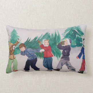 Almofada Lombar Travesseiro de Arte de Natais vintages Duplos