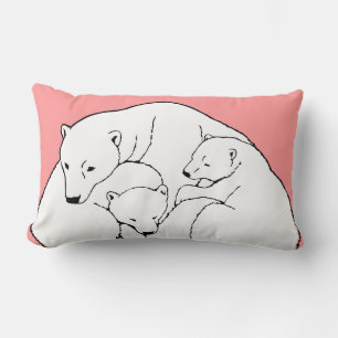 Almofada Lombar Travesseiro de Arte do Urso Polar Travesseiro de U