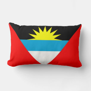 Almofada Lombar travesseiro de bandeira do país de Antígua e Barbu
