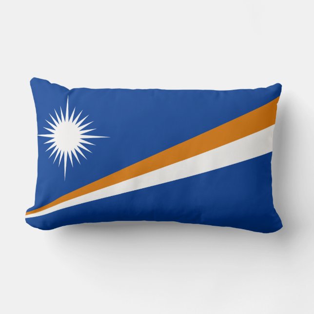 Almofada Lombar Travesseiro de bandeira marshallese (Frente)
