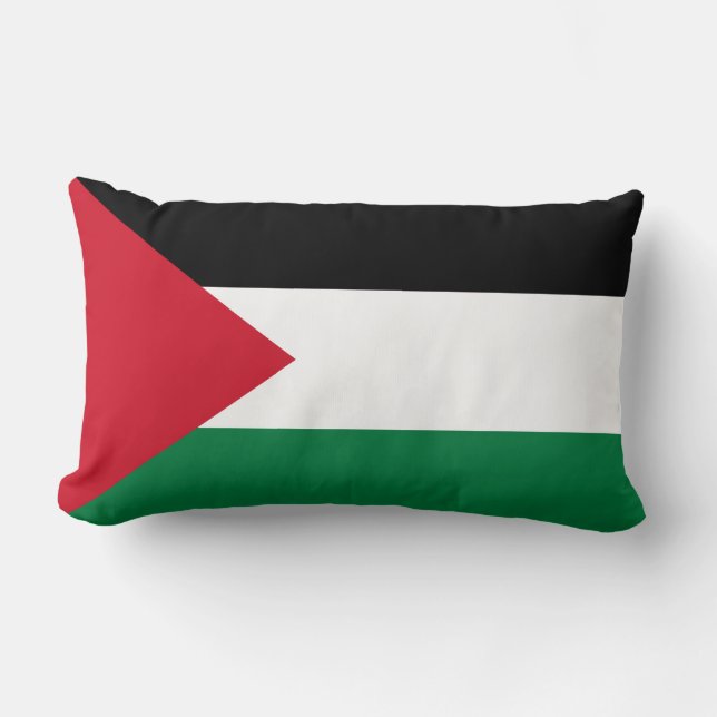 Almofada Lombar Travesseiro de bandeira palestiniano (Frente)