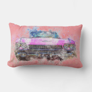 Almofada Lombar Travesseiro de Carro Cor-de-Água Rosa