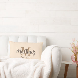 Almofada Lombar Travesseiro de Casamento de Sobrenome Personalizad