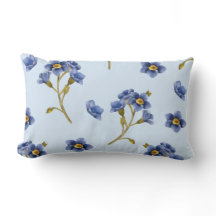 Travesseiro de flor azul