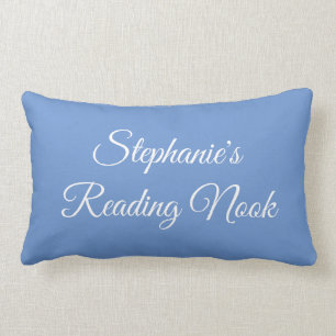 Almofada Lombar Travesseiro de leitura personalizado, azul elegant