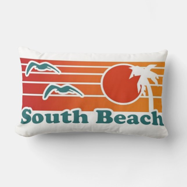 Almofada Lombar Travesseiro de Miami em South Beach (Frente)