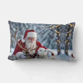Almofada Lombar Travesseiro de Natal Boneco de Neve