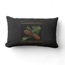 Travesseiro de Natal frente e verso Pine Cone Wate