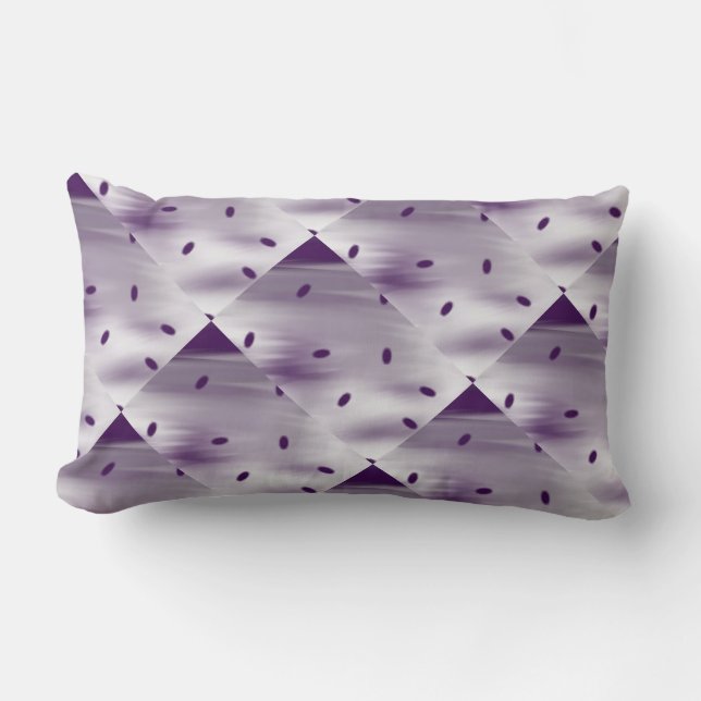 Almofada Lombar Travesseiro de ovais branco, lavanda e roxo escuro (Frente)