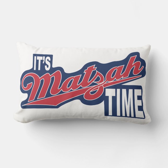 Almofada Lombar Travesseiro de Passover Lumbar "É o tempo de MATZA (Frente)