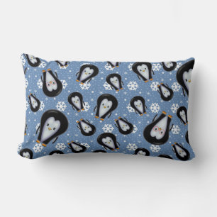 Almofada Lombar Travesseiro de Pinguins Fofos