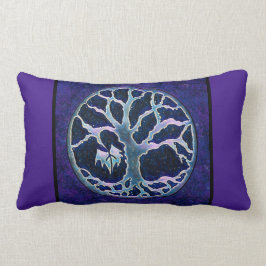 Almofada Lombar Travesseiro de Viagem em azul e roxo