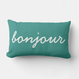 Almofada Lombar Travesseiro decorativo Bonjour Turquoise, Sala de 