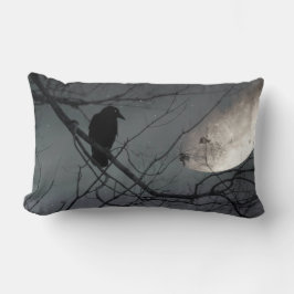 Almofada Lombar Travesseiro decorativo Celestial Moon Crow