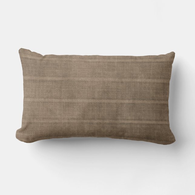 Almofada Lombar Travesseiro decorativo Clássico Faux Linen Brown (Frente)