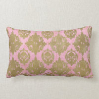 Travesseiro decorativo cor-de-rosa e Dourado