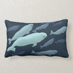 Almofada Lombar Travesseiro decorativo da baleia da beluga do beb