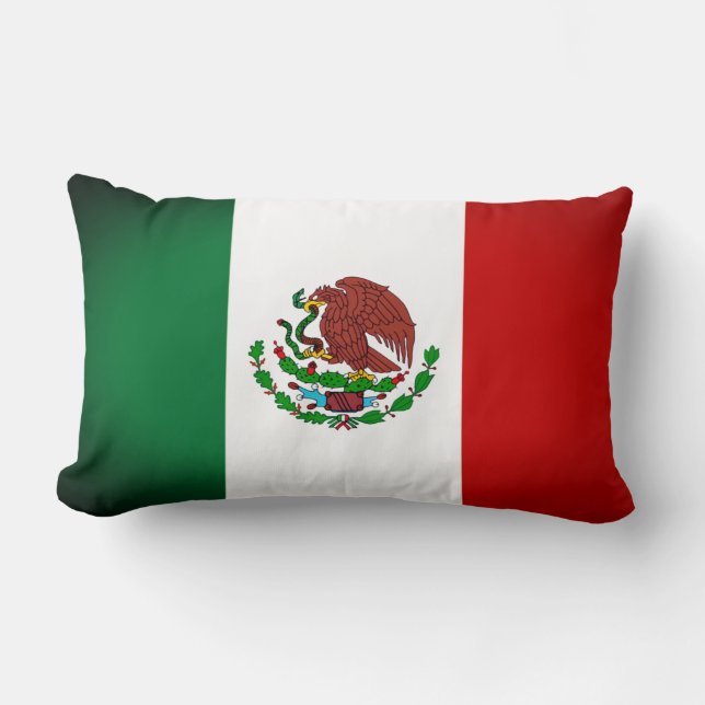 Almofada Lombar Travesseiro decorativo da bandeira mexicana (Frente)