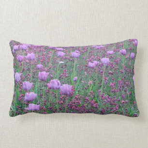 Almofada Lombar Travesseiro decorativo da tulipa da lavanda