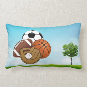 Almofada Lombar Travesseiro decorativo das bolas do esporte