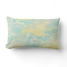 Travesseiro decorativo de Abstrato amarelo e branc