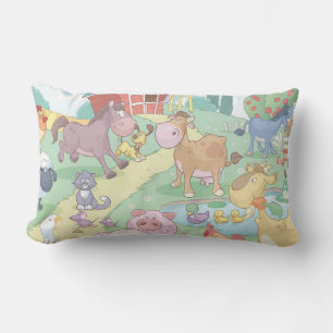 Almofada Lombar Travesseiro decorativo De Algodão/Animais Da Expl