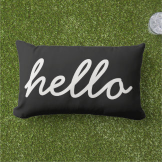 Almofada Lombar Travesseiro decorativo de Alô Preto e Branco Moder