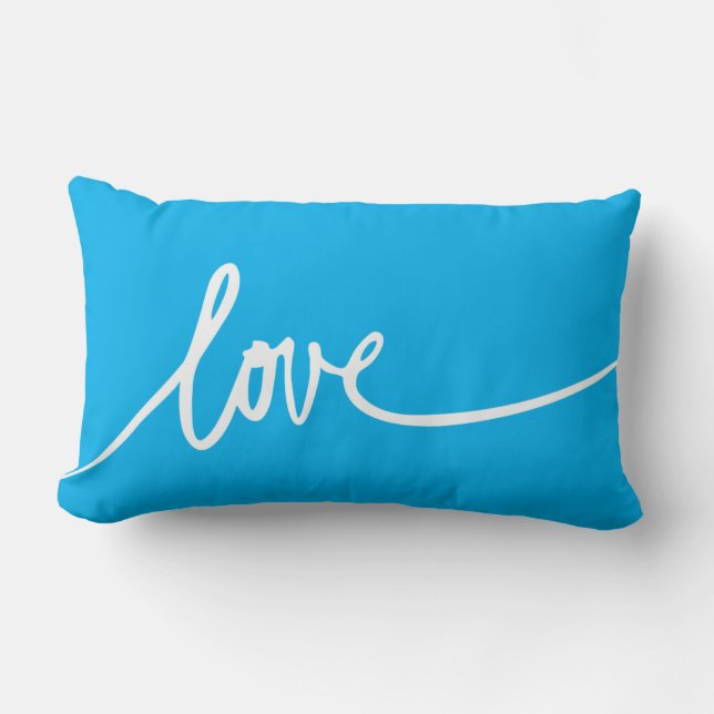 Almofada Lombar Travesseiro decorativo de Amor de Script Manuscrit (Frente)