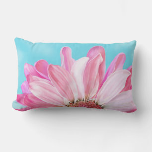 Almofada Lombar Travesseiro decorativo de Aquarela Rosa Daisy