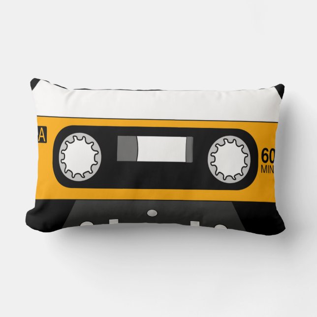 Almofada Lombar travesseiro decorativo de fita cassete de música r (Frente)