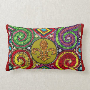 Almofada Lombar Travesseiro decorativo de Flor Nova Orleães da