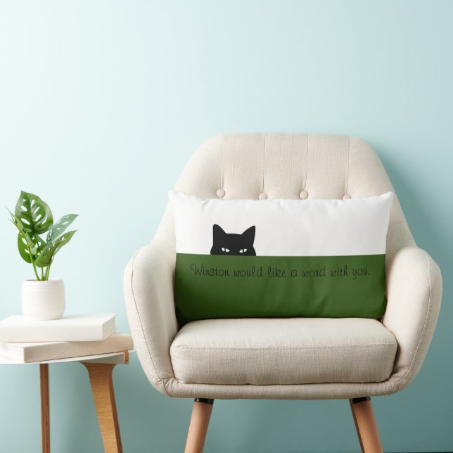 Almofada Lombar Travesseiro decorativo de Gato Sneaky (Cadeira)