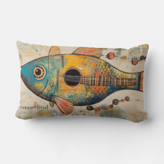 Almofada Lombar Travesseiro decorativo de Peixe de Violão