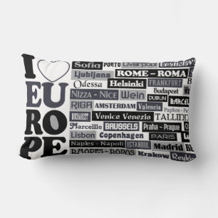Almofada Lombar Travesseiro decorativo de viajantes europeus