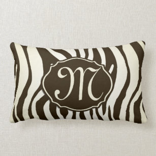 Almofada Lombar Travesseiro decorativo do monograma do creme do