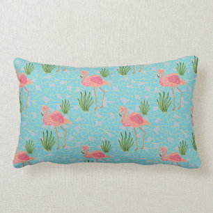 Almofada Lombar Travesseiro decorativo do mosaico do flamingo