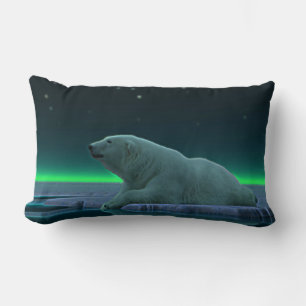 Almofada Lombar Travesseiro decorativo do Urso Polar de Bordo Gelo