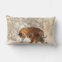 Travesseiro decorativo dos Tigres de inverno