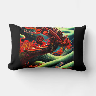 Almofada Lombar Travesseiro decorativo DRAGON ASIAN