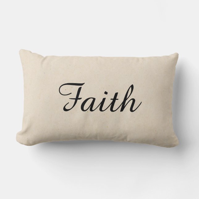 Almofada Lombar Travesseiro decorativo Faith (Frente)