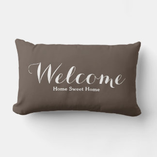 Almofada Lombar Travesseiro decorativo Home Sweet de Boas-vindas