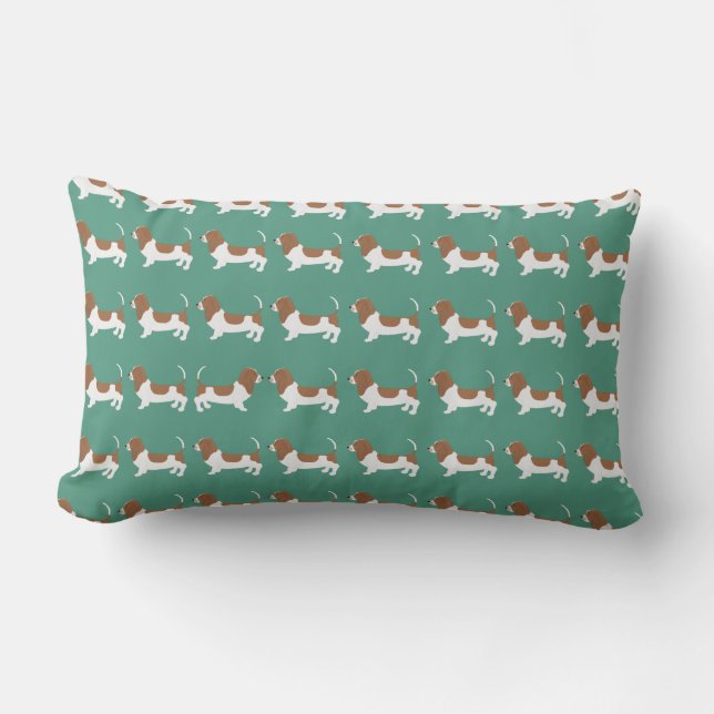 Almofada Lombar Travesseiro decorativo Hound Basset (Frente)