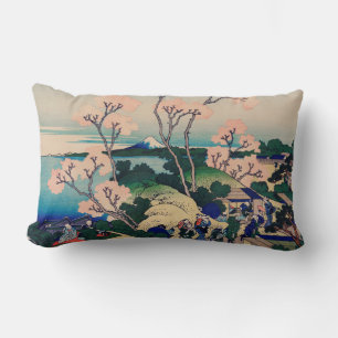 Almofada Lombar Travesseiro decorativo Ink Graphics Asian Garden L