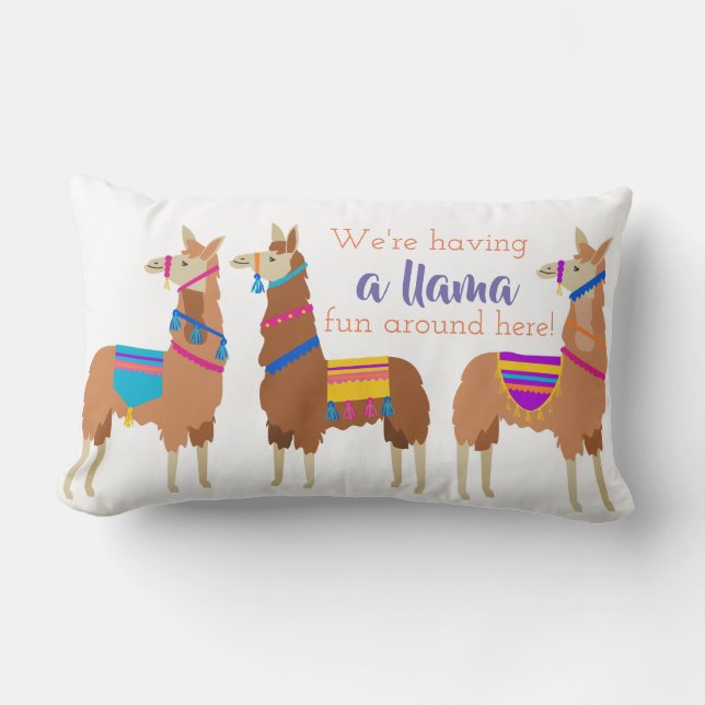 Almofada Lombar Travesseiro decorativo Llama (Frente)