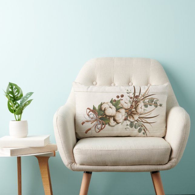 Almofada Lombar Travesseiro decorativo lombar Elegante de Algodão (Cadeira)