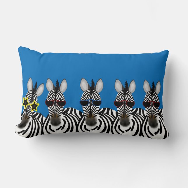 Almofada Lombar Travesseiro decorativo lombar Zebra Polyester (Frente)