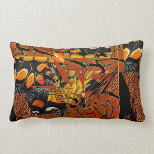 Almofada Lombar travesseiro decorativo oblongo com ferrugem, laran