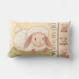 Almofada Lombar Travesseiro Decorativo Ovelha Kawaii "Eid Mubarak"