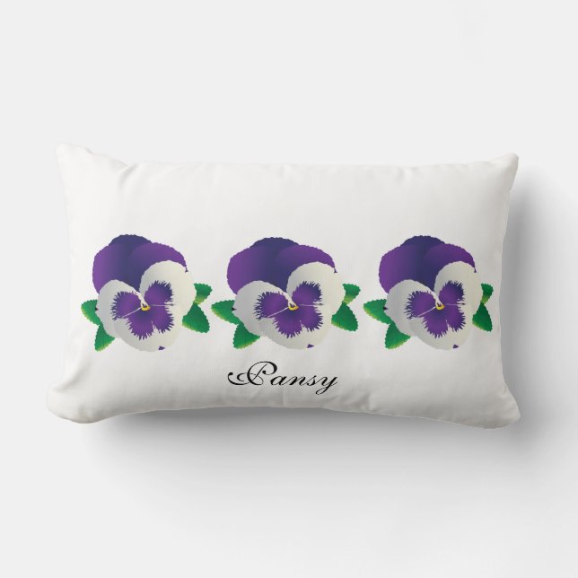 Almofada Lombar Travesseiro decorativo Pansy (Frente)