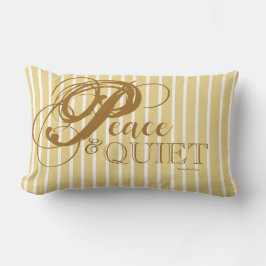 Almofada Lombar Travesseiro Decorativo Paz & Silêncio (Caramelo)